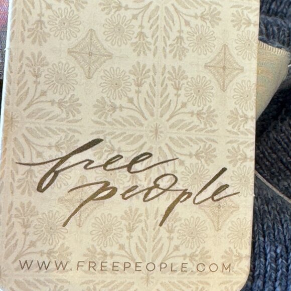 New Free People Beach Catalina Midi Sweater Dress Linen Blend Blue OVERSIZED XS - Picture 12 of 14